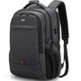 Sac à dos télétravail pour ordinateur portable FlexWork, gris foncé avec compartiments