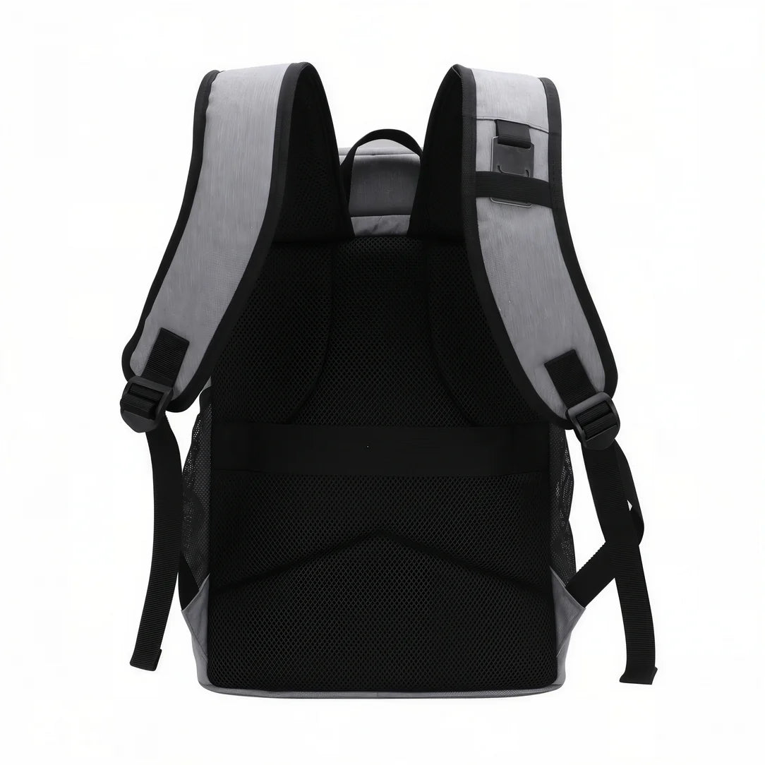 Sac à dos thermique de picnic grand format 28L gris et noir avec bretelles rembourrées