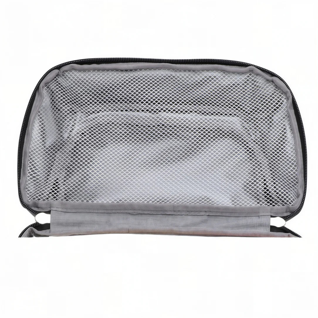 Sac à dos thermique de picnic grand format 28L avec sacoche noire ouverte et poche en mesh