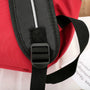 Sac à dos transport chien 20kg rouge avec bretelles noires et bande réfléchissante blanche