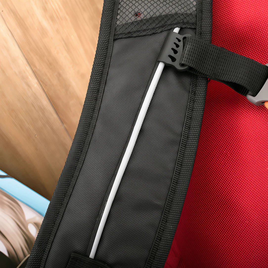 Sangle de sac à dos noir avec bande réfléchissante blanche et boucle ajustable pour Sac à dos transport chien 20kg