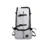 Sac à dos transport chien 20kg gris clair et blanc avec côtés en mesh noir et bretelles ajustables