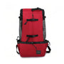 Sac à dos transport chien 20kg rouge et noir avec côtés en mesh pour animal