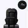 Sac à dos urbain femme imperméable noir avec sangle de bagage et poche anti-vol cachée