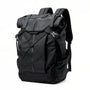 Sac à dos urbain homme Kratos noir avec cordons croisés et poches latérales