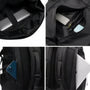 Sac à dos urbain homme Kratos noir avec plusieurs compartiments pour électroniques