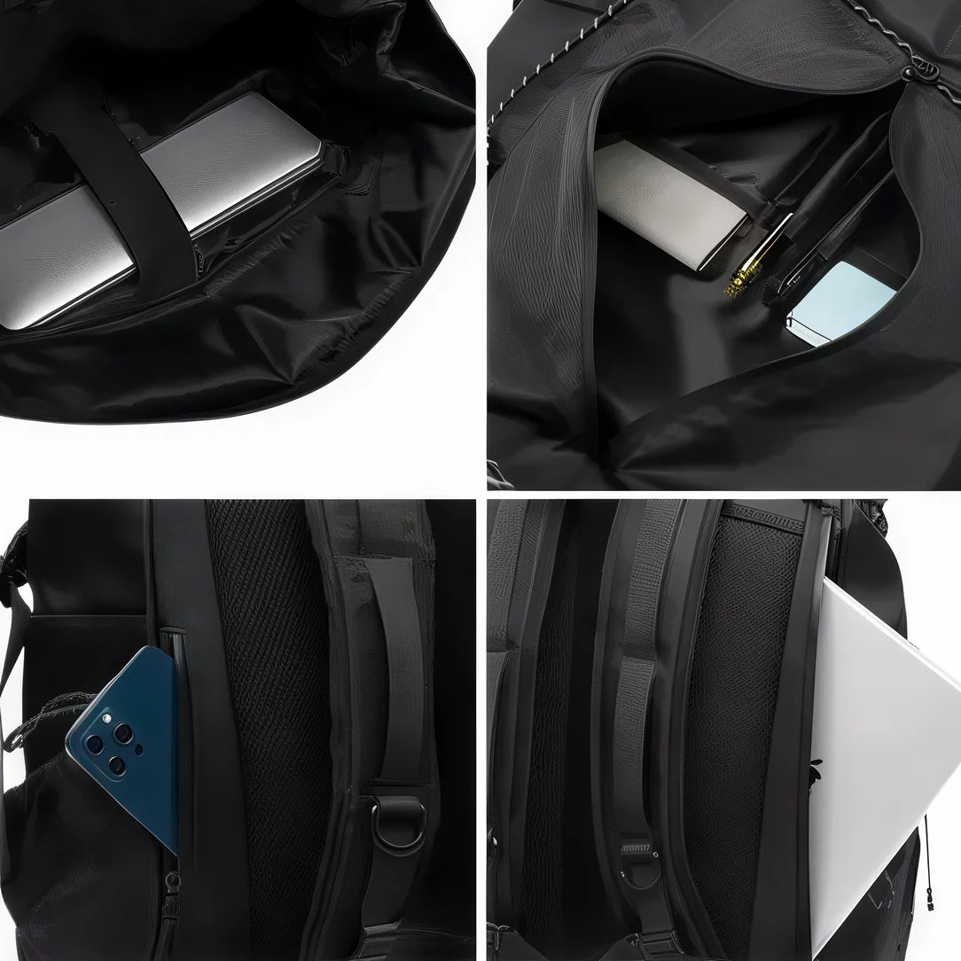 Sac à dos urbain homme Kratos noir avec plusieurs compartiments pour électroniques