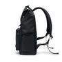 Sac à dos urbain imperméable Nostra noir avec bretelles rembourrées et poches latérales
