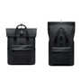 Sac à dos urbain imperméable Nostra avec deux sacs noirs à roulettes, poches frontales