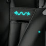 Sac à dos urbain multifonction Heroic HK noir en mesh avec accents teal