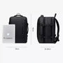 Sac à dos voyage avion noir avec compartiment pour ordinateur portable