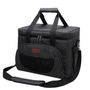 Sac bandoulière isotherme de picnic en noir avec poignée et bandoulière réglable