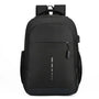 Sac de cours collège noir avec port de chargement USB anti-vol
