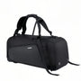 Sac de sport à roulettes noir en nylon avec sangles ajustables