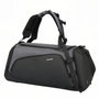 Sac de sport noir et gris avec sangle ajustable, résistant à l’eau