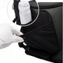 Sac de sport isolé en maille noire avec porte-bouteille blanche