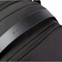 Sac de sport noir texturé avec zipper argent et compartiment chaussures