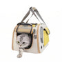 Sac de transport à main pour chat Felinity avec un chat gris sortant