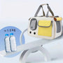 Sac de transport à main pour chat Felinity avec porte-voix léger, fenêtres en mesh et poche jaune