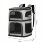 Sac de transport double pour chat Cocoon Duo avec porte-porte, mesh, et rangements