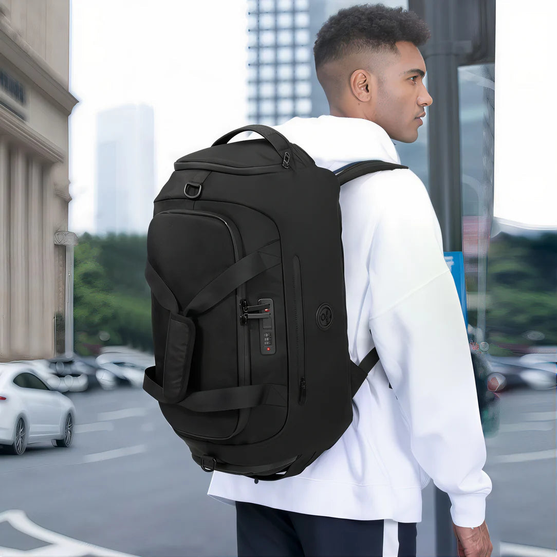 Sac de voyage antivol TSA Agora noir avec compartiments et sangles ajustables