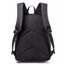 Sac d’école collège garçon avec sac à dos noir, panneau dorsal en mesh rembourré