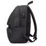 Sac d école collège garçon avec sac à dos noir, port de recharge USB et panneau dorsal rembourré
