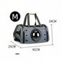 Sac hublot à bandoulière pour chat et chien avec porte transparente et accents verts