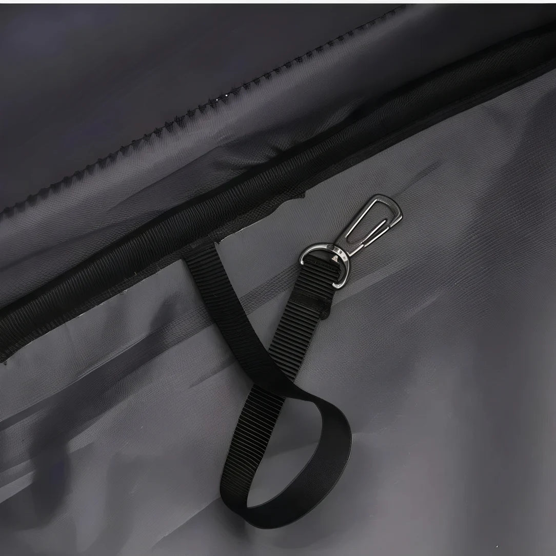Sac hublot à bandoulière pour chat et chien avec fermeture éclair et clip en métal