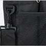 Sac isotherme bandoulière 27L en nylon noir avec poche en mesh et bandoulière ajustable