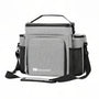 Sac isotherme bandoulière 27L gris avec poche latérale et bandoulière confortable