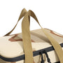 Sac isotherme camouflage désert avec bandoulière tan et fermeture éclair noire