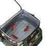 Sac isotherme camouflage avec un sac isolant contenant trois poissons rouges