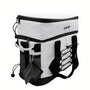 Sac isotherme travail grand format avec sac à glace blanc et noir, poches en mesh