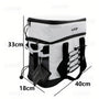 Sac isotherme travail grand format avec sac froid blanc et noir, poches latérales