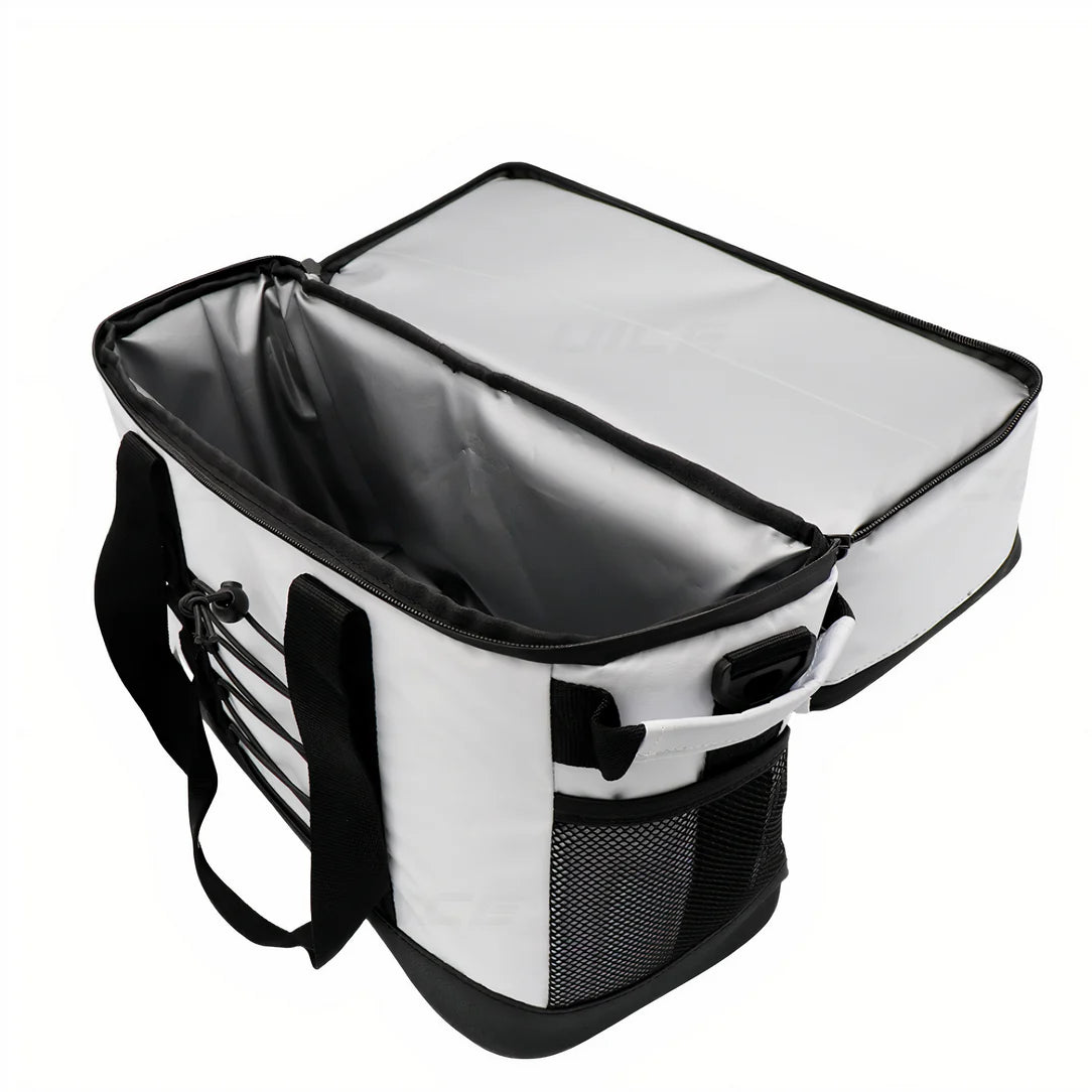 Sac isotherme travail grand format avec cooler blanc souple, poignées noires