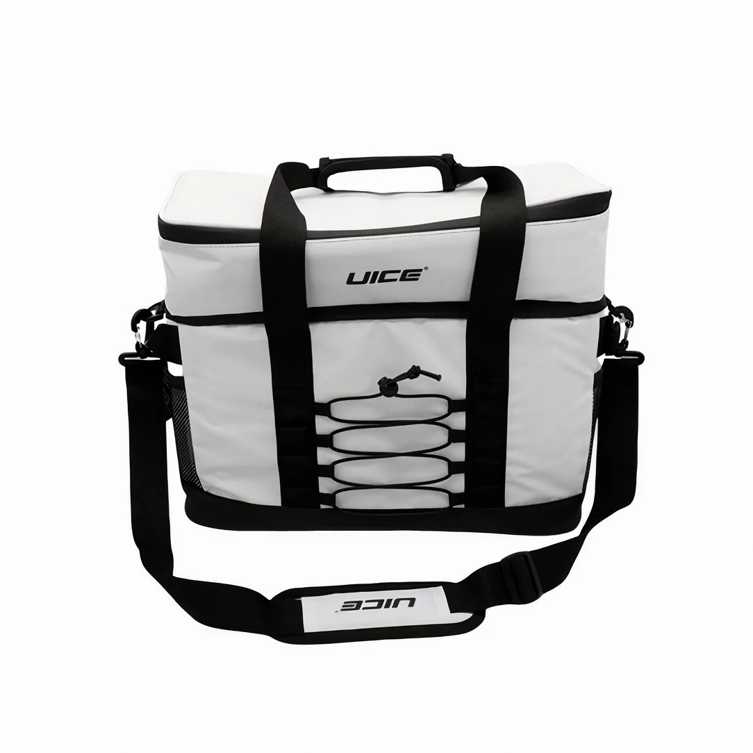 Sac isotherme travail grand format avec sac isotherme blanc souple et bandoulière noire