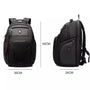 Sac ordinateur grande taille avec sac à dos noir à multiples compartiments et bretelles rembourrées