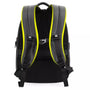 Sac ordinateur grande taille gris avec trim jaune sur les bretelles et la ceinture