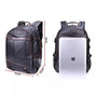 Sac urbain homme sombre avec poches, bretelles, dimensions 49x33x20cm, poche pour ordinateur