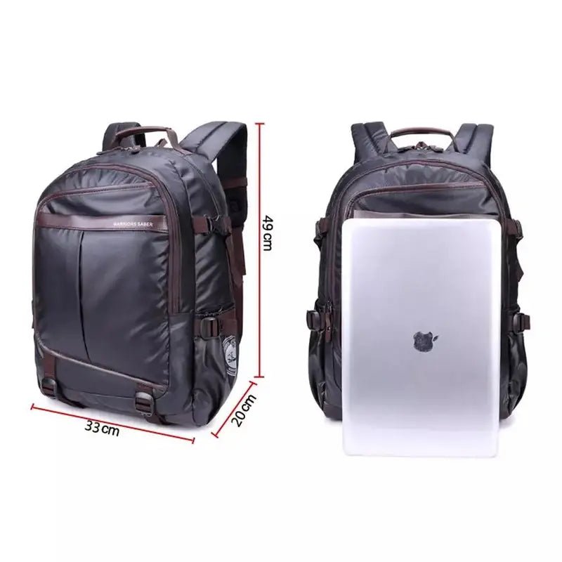 Sac urbain homme sombre avec poches, bretelles, dimensions 49x33x20cm, poche pour ordinateur